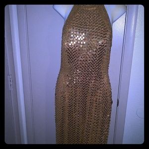Gold sequins dress